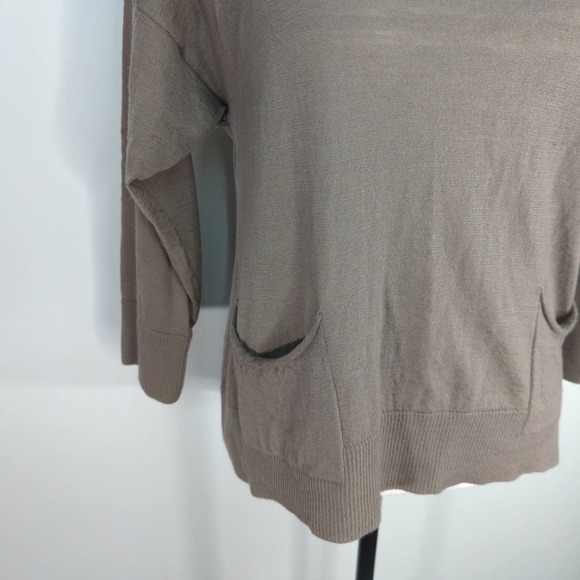 Juicy Couture Womens Open Back Sweater Gray Wool Pullover M - Picture 3 of 7